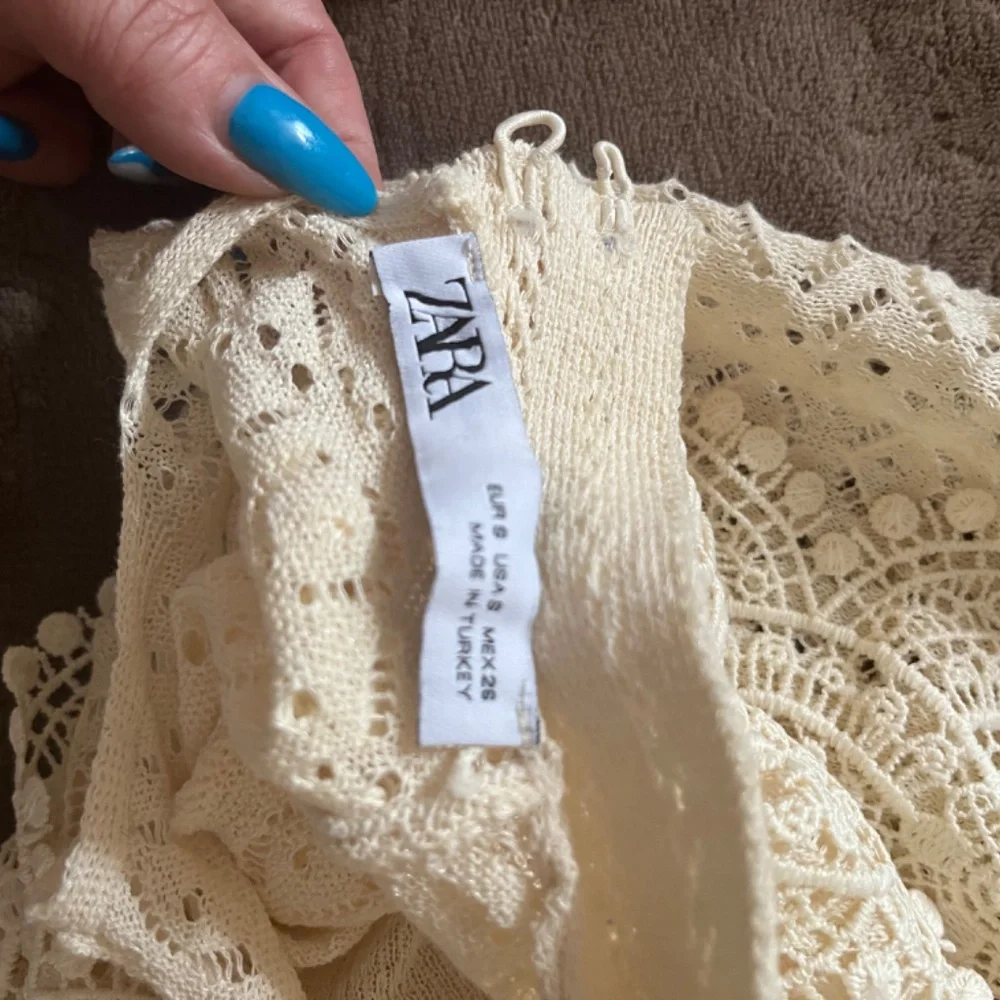 ZARA off white lace top size M - Picture 6 of 6